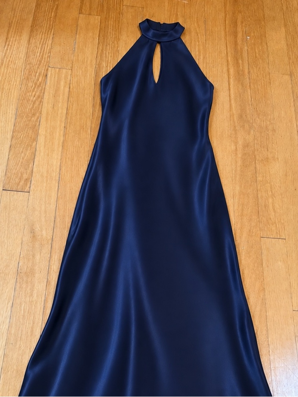 Women’s Navy High-Neck Maxi Dress